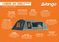 Vango Lismore Air 700DLX Tent Package -Camping Sales Store Lismore Air 700DLX Package