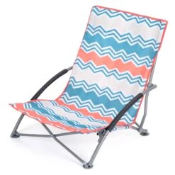 Yello Zig Zag Low Beach Chair -Camping Sales Store OL0191 low beach chair zigzag