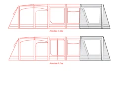 Outdoor Revolution Airedale 7SE And 9SE Front Porch Extension -Camping Sales Store airedale 7se 9se front porch extension floorplan 3