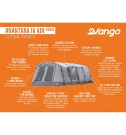 Vango Anantara IV Air 450XL Tent -Camping Sales Store anantara iv air 450xl 3