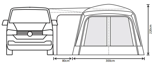 Outdoor Revolution Cayman Air High 255cm - 305cm Drive Away Awning 3 Outdoor Revolution Cayman Air High 255cm - 305cm Drive Away Awning - Image 3