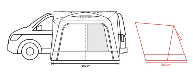 Outdoor Revolution Cayman Air High 255cm - 305cm Drive Away Awning 4 Outdoor Revolution Cayman Air High 255cm - 305cm Drive Away Awning - Image 4