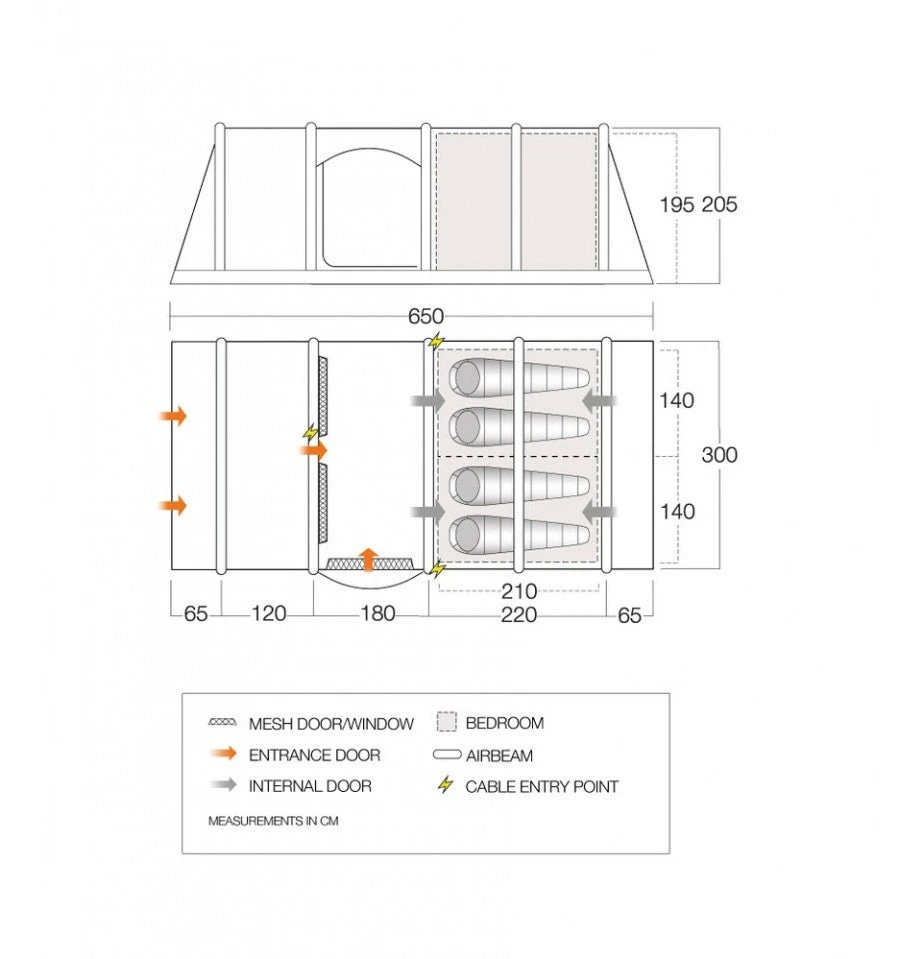 Vango Valencia II 450 Air Tent 2 Vango Valencia II 450 Air Tent - Image 2